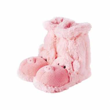 Pantoffel sokken roze varken